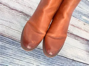 Franco Sarto “Beam” Cognac Leather Ankle Boots thumbnail 3