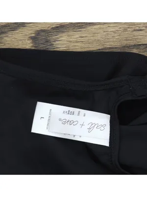 NWT Salt + Cove Juniors Studded Cropped Tankini Swim Top 807033 Black L thumbnail 3