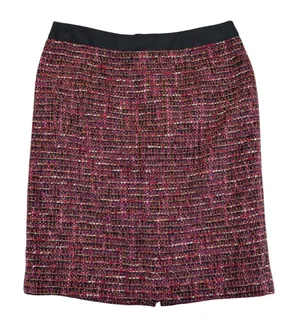 Boden‎ Tweed Pencil Skirt Pink Black Plaid Business Casual Women US 10R thumbnail 1