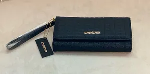 bebe Black Quilted Logo Wristlet Wallet with Gold Hardware thumbnail 1