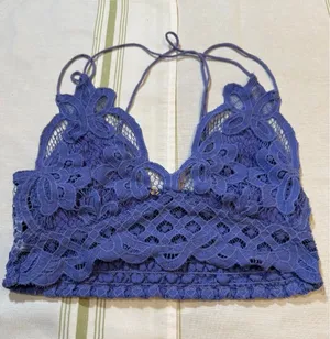 Free People Purple Lace Bralette S/P thumbnail 1