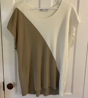Zara Gold and White Tunic‎ thumbnail 1