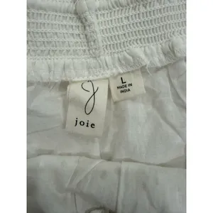 Joie Midi Skirt Women's Large White Cotton Boho A-Line Eyelet Lace Tiered thumbnail 5