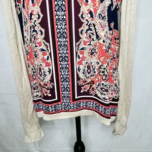 Stitch Fix MARKET & SPRUCE Lightweight Knit Top Envelope Back Paisley Size M thumbnail 3
