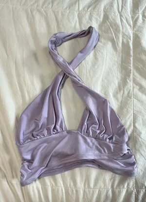 Urban Outfitters Purple Cross Neck Top thumbnail 1