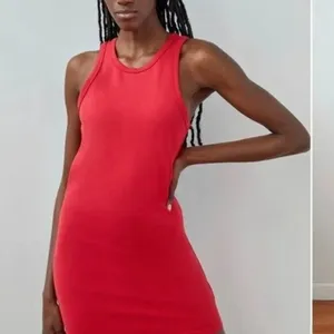 Sunday‎ Best Aritzia Red Ribbed Racerback Bodycon Mini Dress M thumbnail 12