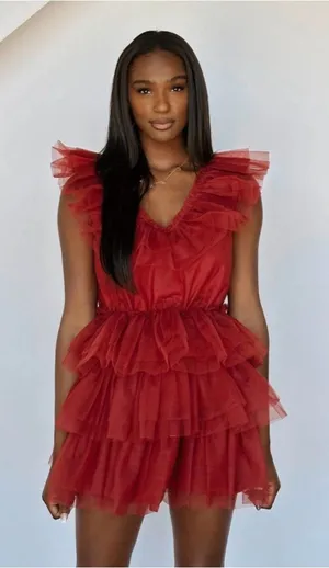 Vestique Spin Me Round Dress Size Small Balletcore Glam thumbnail 1