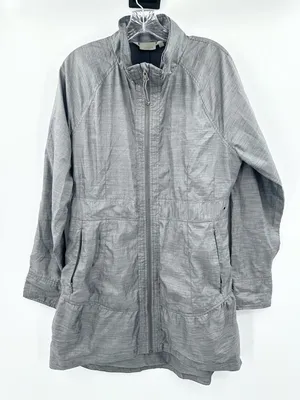 Athleta Women's City Chic‎ Gray Windbreaker Jacket Size XL Gray thumbnail 2