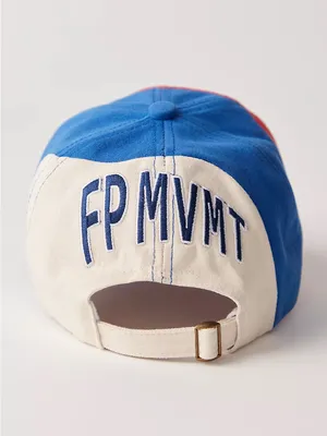 Free People Rule The Court Baseball Hat - Blue Red Combo thumbnail 6