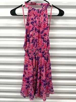 Rococo Sand Lei 1844 Short Dress Bubblegum Pink Purple Womens Size Small thumbnail 3