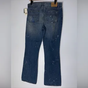 NWT Lauren Ralph Lauren Sydney Low Rise Boot Cut Paint Splatter Jeans‎ 10 thumbnail 2