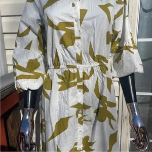 NWT Naoo‎ ivory and mustard dress size xl thumbnail 5