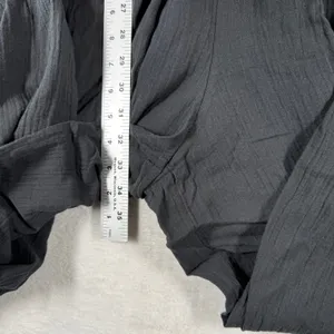 Quince Organic Cotton Gauze‎ Smocked Wide Leg Jumpsuit Square Neck Sleeveless XL thumbnail 4