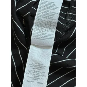 NWT Womens Madewell Ribbed Boat neck Tee black white Stripe stretch cotton XS thumbnail 9