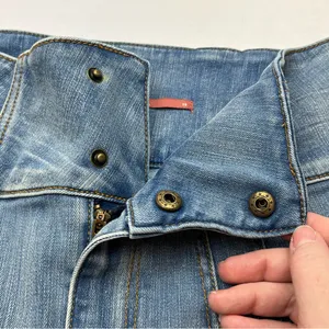 Anthropologie Pilcro Size 28‎ High Waisted Blue Denim Jean Snap Zip Closure thumbnail 9