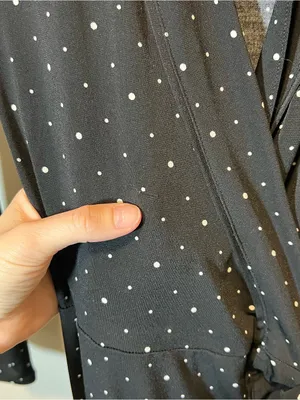 Banana Republic Women’s Black White Polka Dot Wrap Dress XS Classic‎ Business thumbnail 6