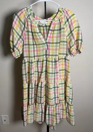 Crown & Ivy Mini Babydoll Dress XS Plaid thumbnail 1