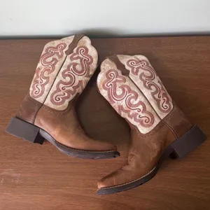 Ariat Sz 7 Women's QuickDraw Sandstorm Leather Cowboy Boots Western Rodeo thumbnail 8