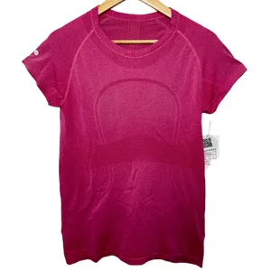 Lululemon Swiftly Tech Short Sleeve Pink Seamless Athletic Running Shirt Size 10 thumbnail 1
