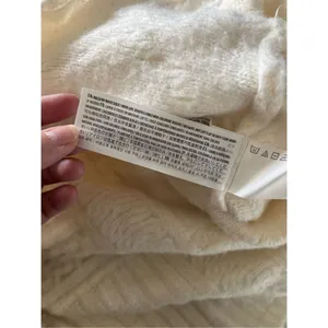 Abercrombie & Fitch Cable Knit Crewneck Sweater S/M Cream Chunky Knit thumbnail 5
