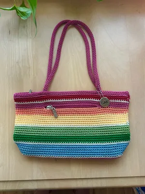 The Sak Rainbow Crochet Shoulder Bag thumbnail 2