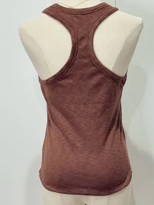 Vuori Sunrise Ribbed High Neck Tank Top Small Brown Racerback Athleisure Workout thumbnail 6