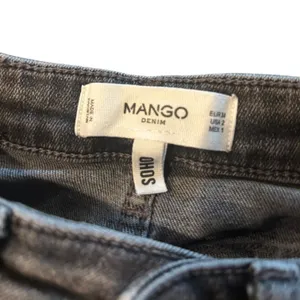 MANGO Denim Soho Black Jeans Size 2 Distressed thumbnail 5
