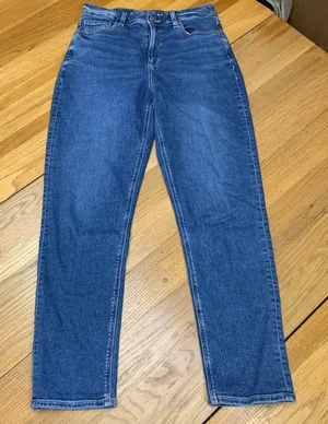 American Eagle Mom Jeans‎ Womens 10 Long Medium Wash High Waisted Stretch Denim thumbnail 1