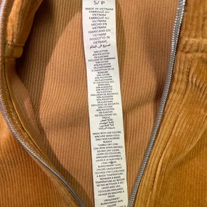 Alo Yoga Quarter Zip Mock Neck Corduroy Crop Top In Toffee - Women’s size small thumbnail 10