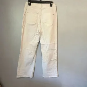 Pilcro Anthropologie Women’s Sz 29 White Distressed Straight Leg Jeans High Rise thumbnail 7