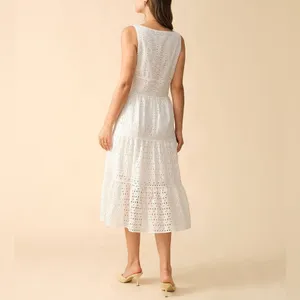 Rihoas Square Neck Tiered Hem Midi Dress thumbnail 4