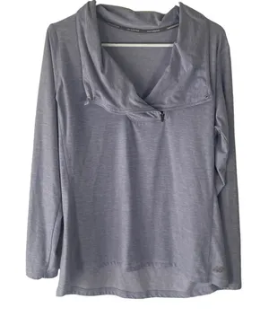 New Balance Size M‎ Half Zip Funnel Neck Long Sleeve Light Blue Pullover Sweater thumbnail 1
