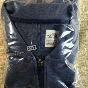 The North Face Women’s Large Full Zip Jacket Blue Heather Fleece NWOT thumbnail 10