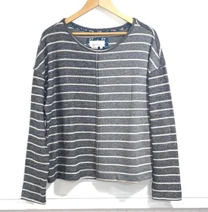 Anthropologie Devin sweatshirt textured striped brand‎ new with tags thumbnail 3