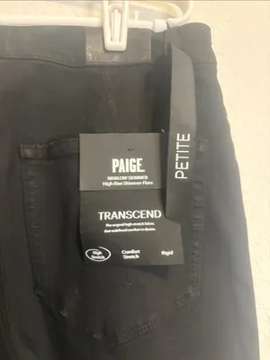 NWT Anthropologie purchase PAIGE Black Marlow skimmer Flare Jeans for Women thumbnail 6