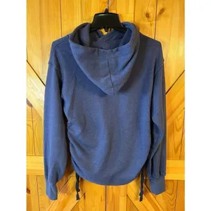 Aerie Womens Long Sleeve Hooded Sweatshirt Periwinkle Side Ruched Size XS (5301) thumbnail 5