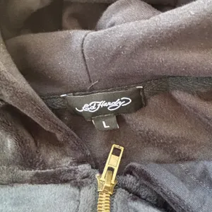 Ed Hardy NWT Silver Tiger Velour Zip Up‎ Hoodie Large Rhinestone Y2K athleisure thumbnail 5