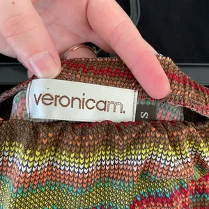 NWOT Veronica‎ M women's brown multicolor maxi strapless stretchy dress small thumbnail 5