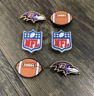 Crocs Baltimore Ravens Football Team Charm For Shoe Charms - 6 Pieces thumbnail 2