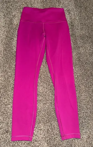 Lululemon High-Rise Yoga Leggings in Pink, Size 6 25 inch thumbnail 1