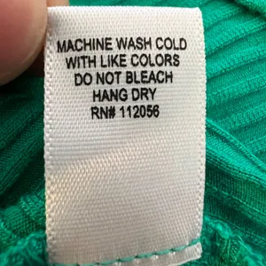 1436 | Zenana Ribbed High Neck Cropped Tank‎ Top Minimalist Y2K Green Womens S thumbnail 7