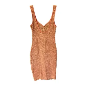 Free People $98 Set The Bar Scrunch Smock Cotton V-Neck Bodycon Tank Midi Dress thumbnail 5