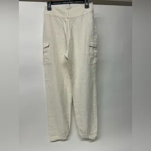 NWT Meshki Women’s Small Cream Ankle Cargo Pants thumbnail 4