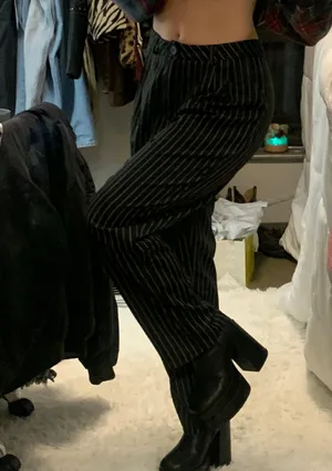 Striped Trousers Black thumbnail 3