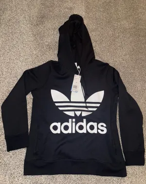 Adidas Trefoil Hoodie Size M Black thumbnail 1