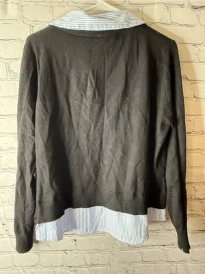 Vintage soft surroundings Women's Off-Shoulder Black Sweater size medium thumbnail 8