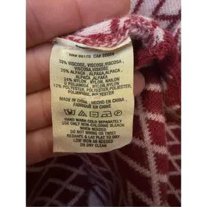 Anthropologie Moth Cowled Galena Pullover‎ Red Motif Sz small thumbnail 10