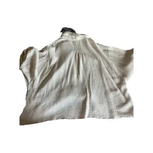 POL Crinkle Gauze Crop Button Up Size Small Oversized Smt1962a thumbnail 3