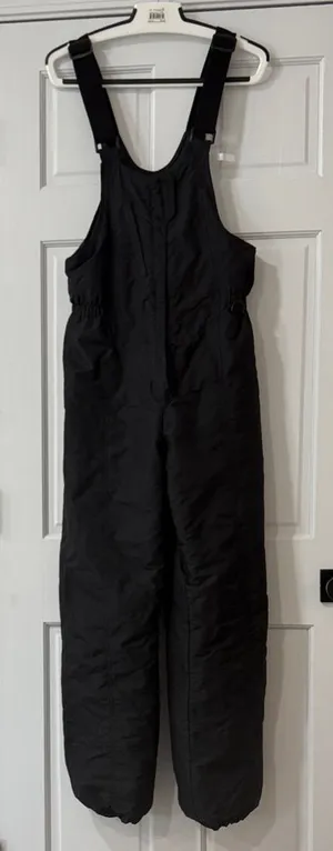 Ski Gear Sno Tex Womens Ski Pants Overalls Snow Bib Black Nylon Size Medium thumbnail 1