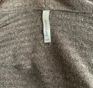 Chocolate USA Brown oversized cardigan with pockets thumbnail 4